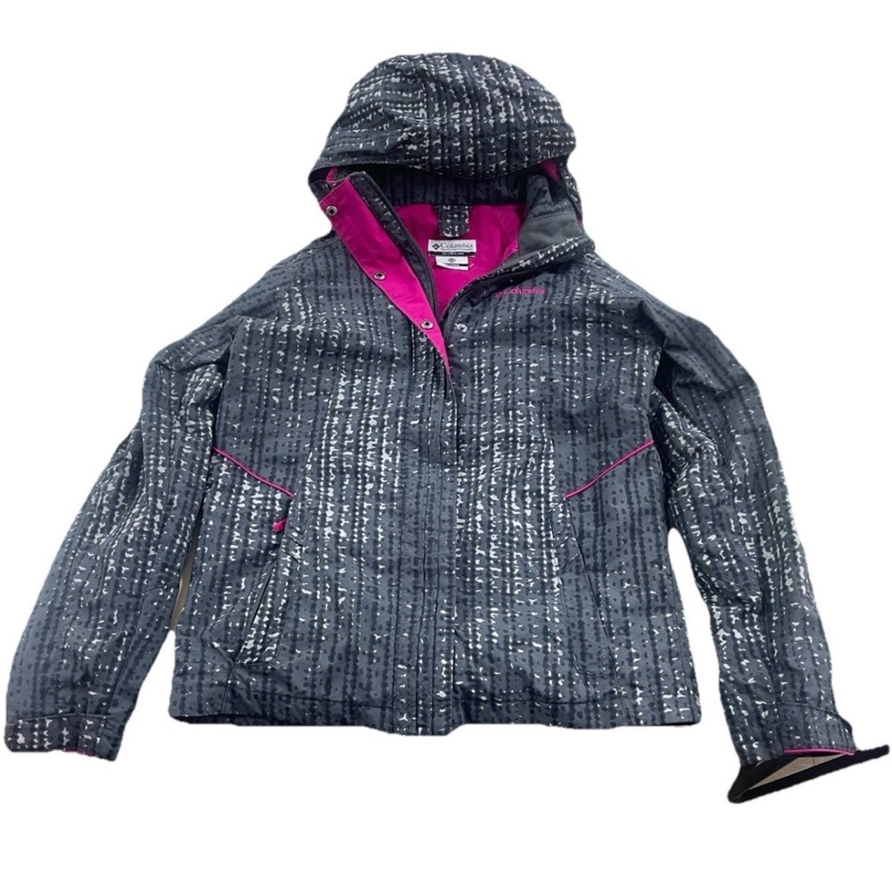 Columbia Interchange Waterproof Youth Girls 18/20 Collard Hood Jacket Omni Tech